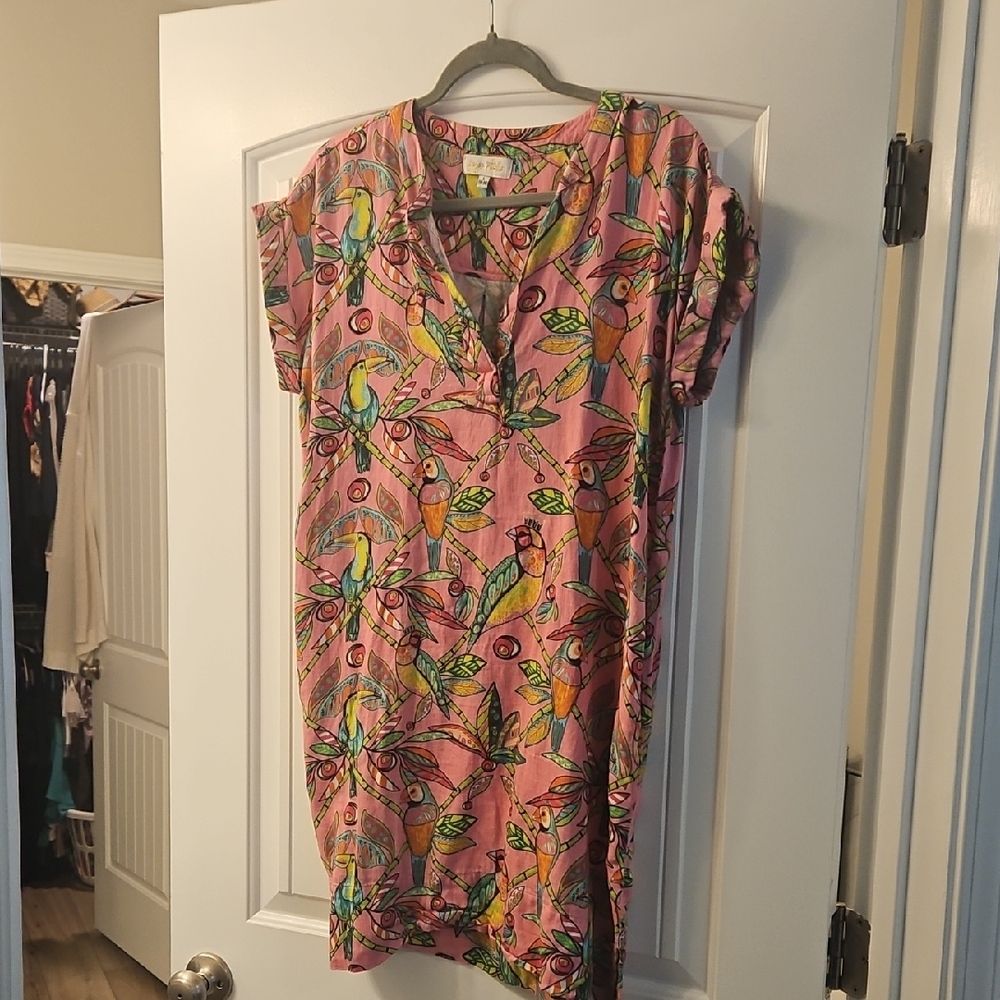 Jams World Vibrant Pink Tropical Mini Dress